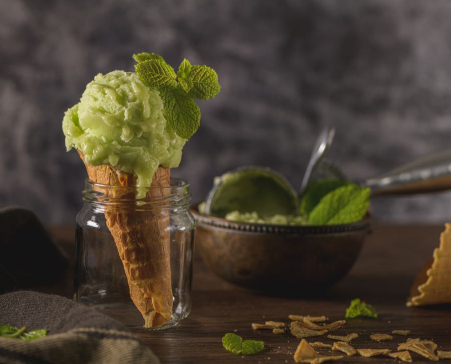 helado casero de pistacho