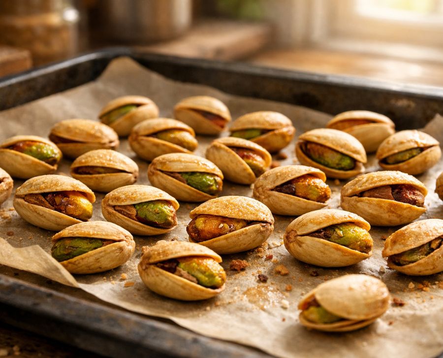 Pistachos tostadas al horno